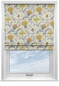 Acanthium, Ochre - Twist&Fit Roman Blind